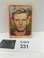 1963 TOPPS DICK SHATTO CFL FOOTBALL CARD