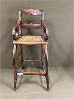 Antique Cane Seated High Chair