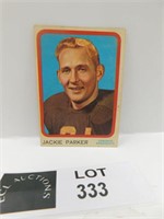 1963 TOPPS JACKIE PARKER CFL FOOTBALL CARD