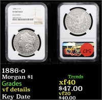 1886-o Morgan $1 Graded vf details