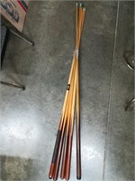 (5) Pool Billiards Cue Sticks