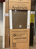 32" x 80" White LH FV Storm Door w/ Hardware