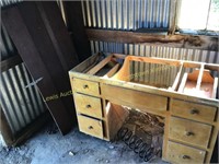 Wood cabinet/table & wood shutter