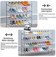 Shoe Rack 12-24 Pairs Shoes Organizer,Metal Iron