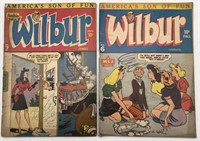 (NO) 2 1945 Wilbur Golden Age Comic Books 6 and 7