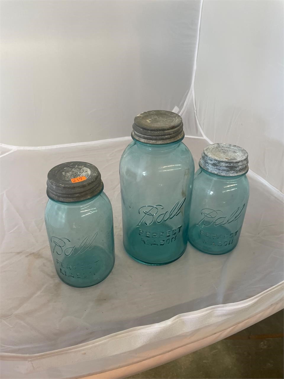 3 Rare #13 Bootlegger Blue Mason Jars