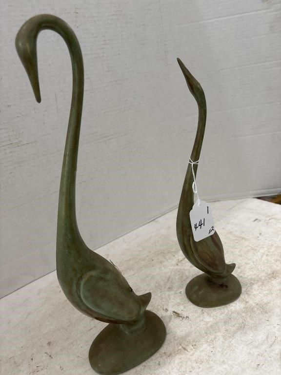 Vintage Arnels Green Long Neck Stretch Cranes