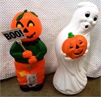 Two Damaged Halloween Blow Molds