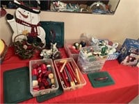 Large amount of Christmas items, candles, Easter
