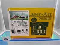 Laser Art HO #651 Farm Outbuilding Set