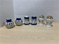 3 Pairs of Hand-painted Nippon Salt & Pepper
