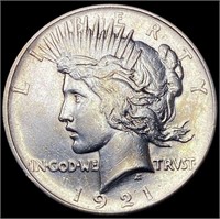 1921 Silver Peace Dollar CHOICE AU