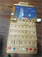 Wooden Wall Tile Calendar