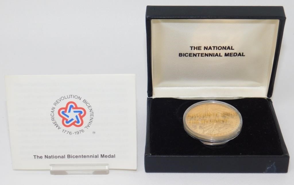 The National Bicentennial Medal with Box & Paper