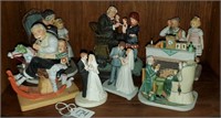 7 Norman Rockwell Ceramic Statues