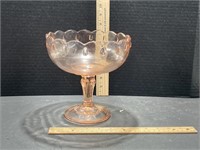 Vintage Pink Indiana Glass Compote