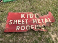 SHEET METAL ROOFING SIGN