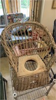 Wicker potty chair and swing