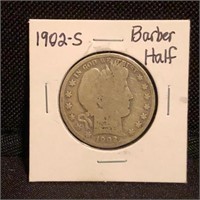1902S Barber Half Dollar