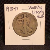 1918D Walking Liberty Half Dollar