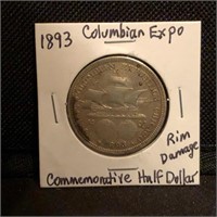 1893 Columbian Expo Half Dollar (Rim Damage)