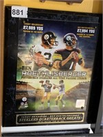 STEELERS QUARTERBACK ALL TIME LEADERS PLAQUE 13 X