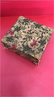 Vintage Holly Box-one gilded corner missing- 5.5”