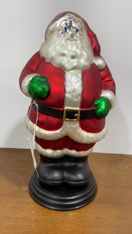 Dept 56 Mercury Glass Santa, 16in tall