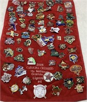 ASSORTED BASEBALL PINS, TITANS, CRUSHERS,