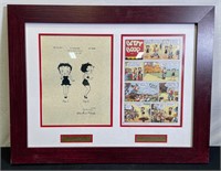 Framed Betty Boop Patent And First Comic Strip