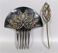 Two Antique 1800’s Hair Combs