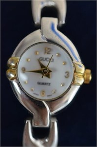 Gucci Style Silver Toned/Gold Plated Watch