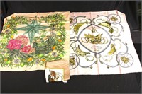 Set Of Three Hermes Silk Scarves