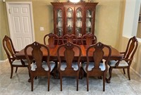 Z - FORMAL DINING TABLE, 8 CHAIRS & CHINA HUTCH