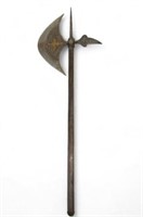 Indo Persian Battle Axe w/ Engraved Designs.