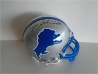 JOE SCHMIDT AUTO LIONS MINI HELMET / NO COA