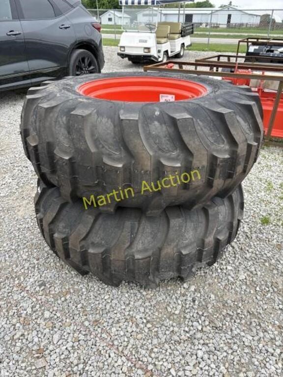 Kubota 17.5Lx24 Tires and Rims (2) + R2