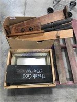 Wood shelf  & wood box
