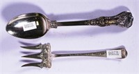 Victorian sterling silver serving spoon