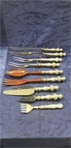(9) Assorted Utensils w/ Sterling Silver Handles