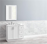 Style Selections Davies 36-in White Single Sink Ba