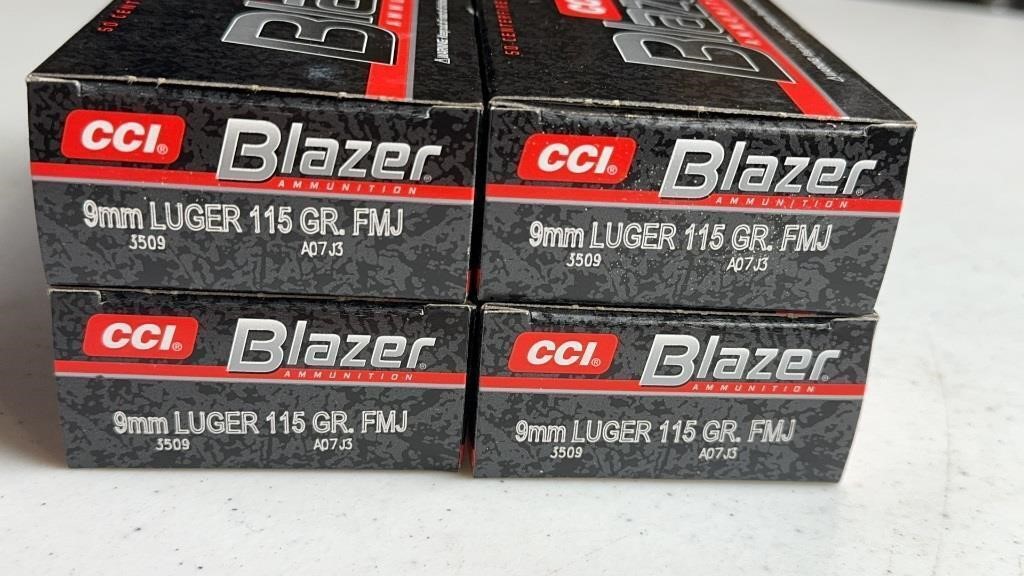 200 rds CCI Blazer 9mm Luger 115 gr FMJ