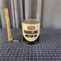 S3 Havoline Oil can Texaco` 1 Gal