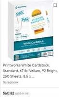 Printworks White Cardstock, Standard, 67 Lb.