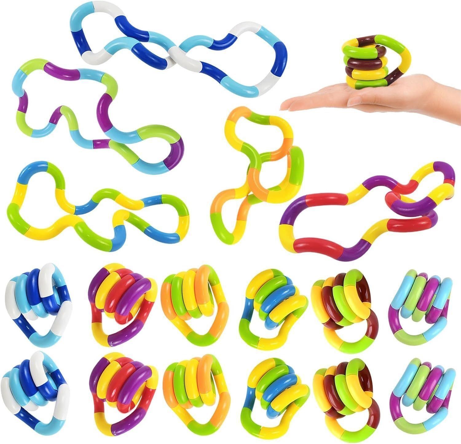 18 Pack Twisty Fidget Toys Multicolored Quiet