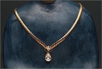 Vintage Swarovski Herringbone Necklace