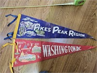 Pikes Peak, washington dc vintage felt pennants