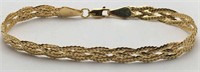 14k Gold Italy Braided Bracelet