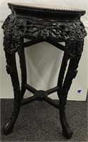 Oriental Marble Top Rosewood Table