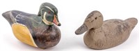 Pair of Vintage Duck Decoys Signed